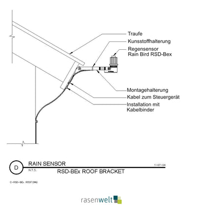 RAIN BIRD RSD-BEx, Regensensor
